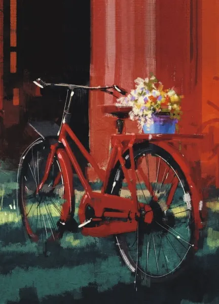 Записная книжка А6 64л. Listoff "Прогулка на велосипеде", 7БЦ