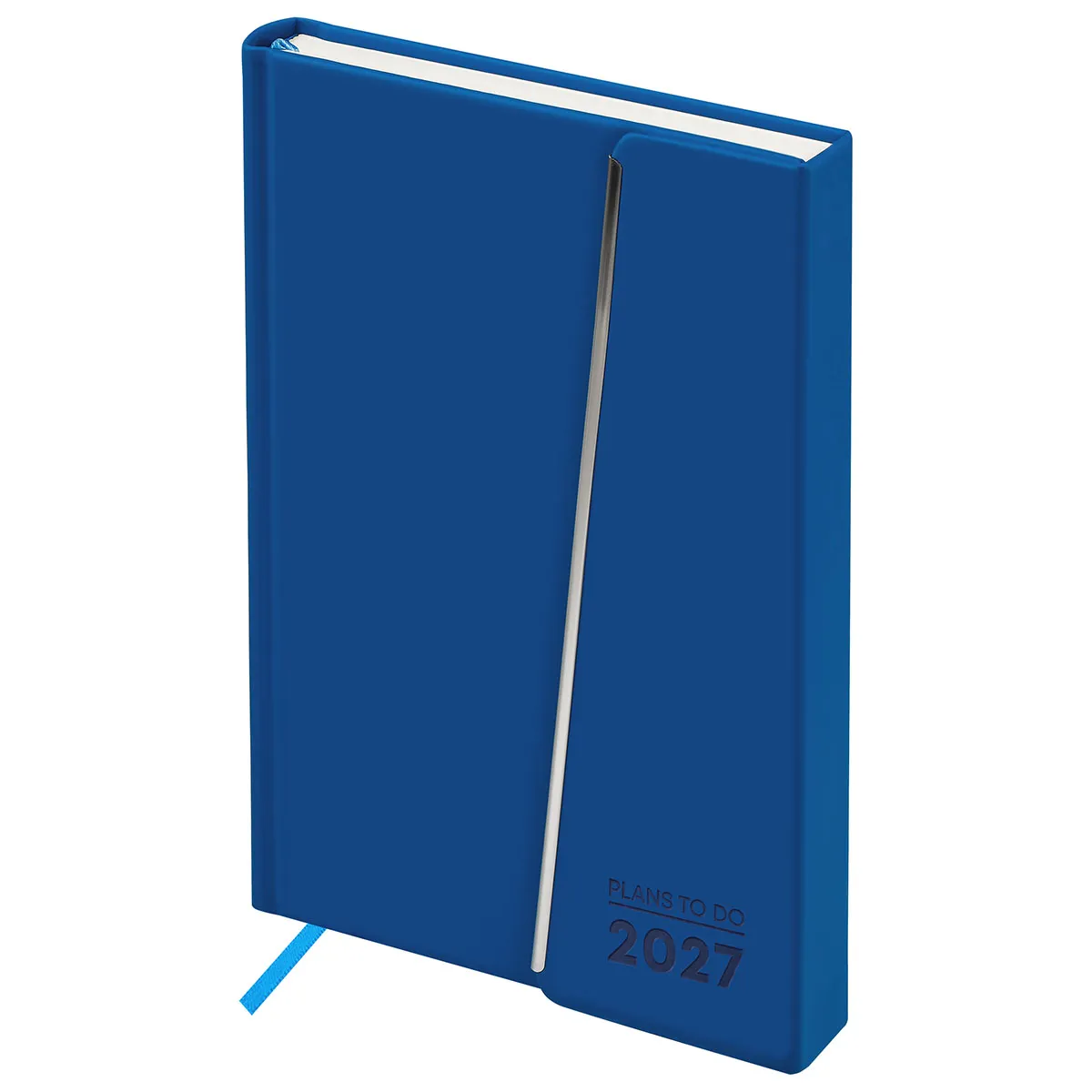 Ежедневник датированный 2027г., А5, 176л., BG "Magnet. Blue", синий, тв. переплет, кожзам Soft touch
