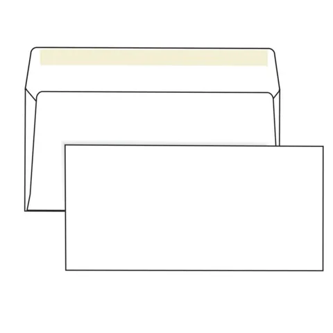 Конверты Е65 (110х220 мм), клей, 80 г/м2, 1 шт.