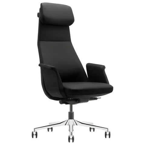 Кресло HAWASAN PREMIUM EX-840 STELLAR, синхромеханизм, алюминий, экокожа, черное, 533241