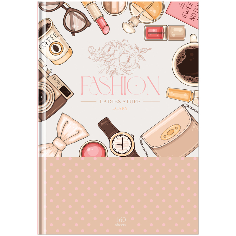 Ежедневник недатированный А5, 160л., 7БЦ BG "Дамские штучки", глянцевая ламинация