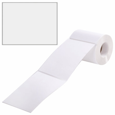 Этикетка ТермоЭко (100х150 мм), 300 этикеток в ролике, прозрачная подложка, светостойкость до 2 меся