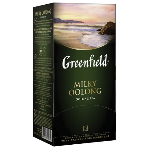 Чай GREENFIELD (Гринфилд) "Milky Oolong" ("Молочный улун"), улун с добавками, 25 пакетиков по 2 г, 1