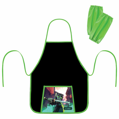 Фартук с нарукавниками для уроков труда ПИФАГОР, 1 карман, 46х54 см, Sharp sword, 273625