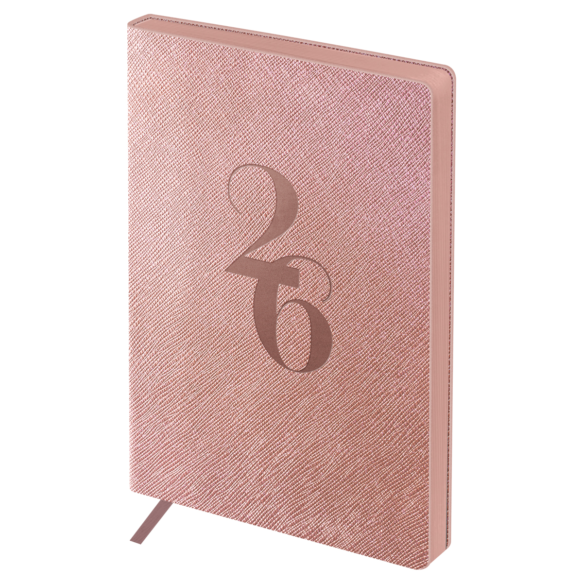 Ежедневник датированный 2026г., А6+, 176л., мягкий переплет, кожзам, BG "Shine. Candy", светло-розов