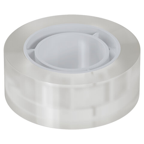 Клейкие ленты 19 мм х 33 м канцелярские BRAUBERG, КОМПЛЕКТ 4 шт., прозрачные, гарантированная длина,