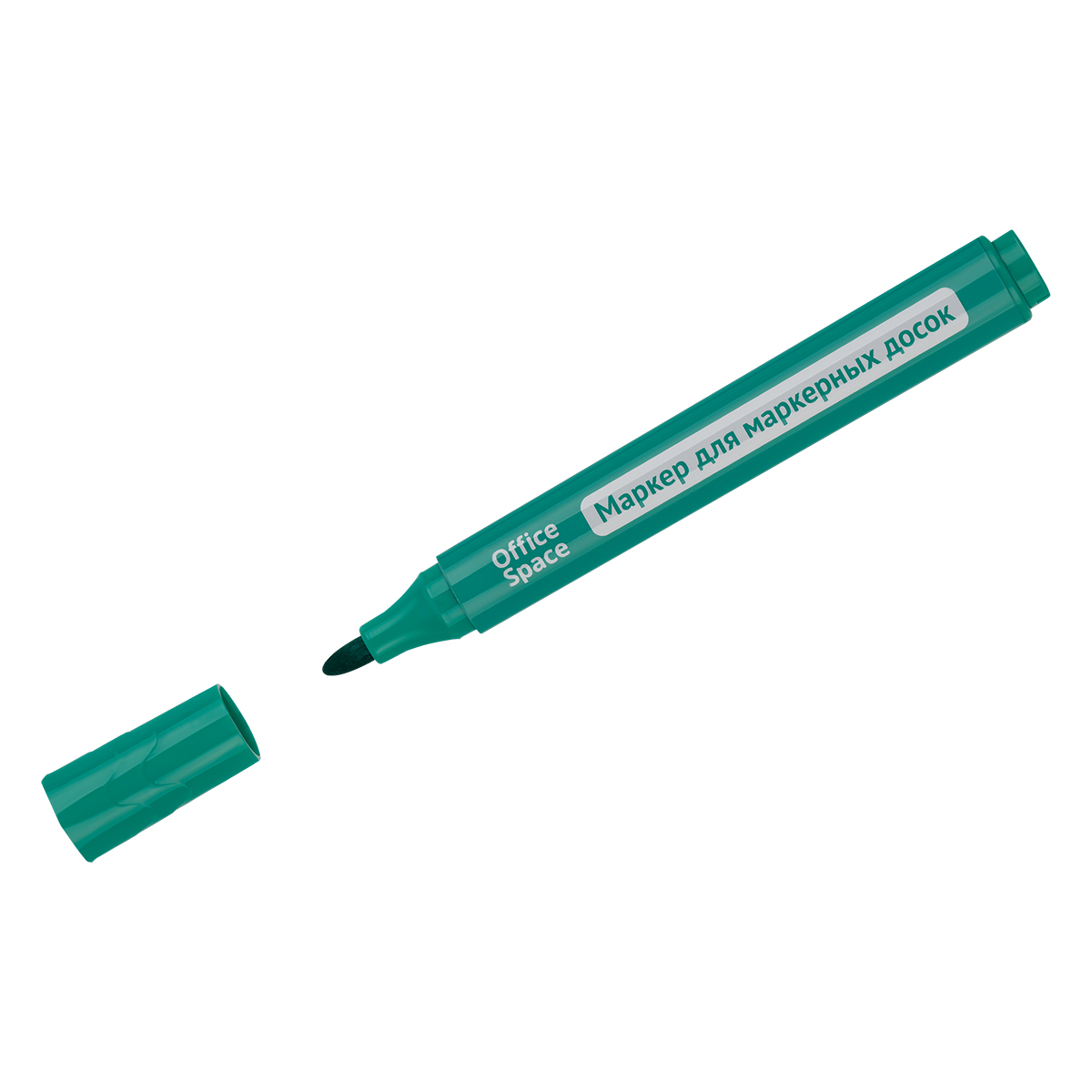 Маркер для белых досок OfficeSpace "Bullet" зеленый, пулевидный, 2,5мм