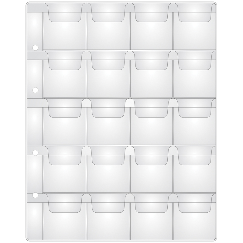 Лист для альбома OfficeSpace "Optima" на 20 монет 42*45, 120мкм