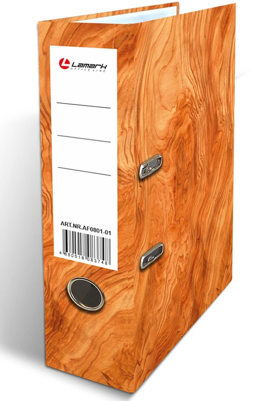Папка-регистратор Lamark "Дерево", 75 мм, ламинированный картон, собранная