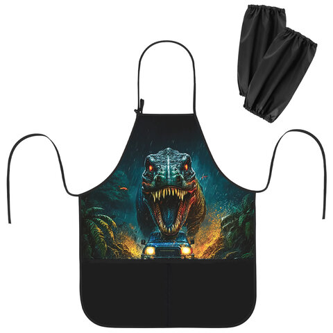 Фартук с нарукавниками для уроков труда BRAUBERG KIDS, 2 кармана, регулировка по росту, 46x54 см, "D