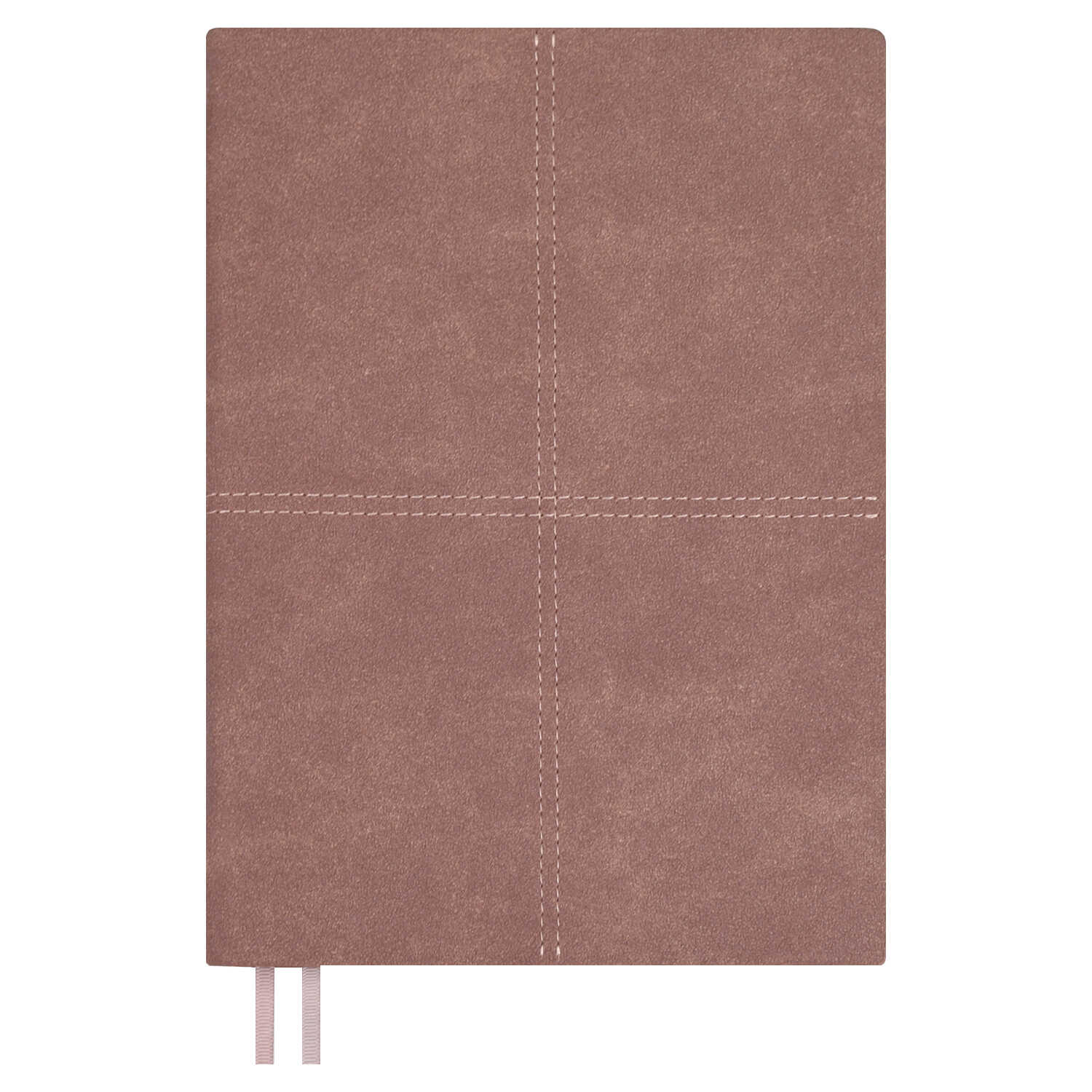 Ежедневник недатированный, А5+ 160 л., Escalada "Нубук" Пепельно-розовый (блок в клетку)