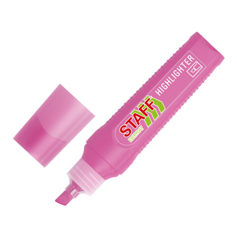 Текстовыделитель STAFF "EVERYDAY HL-707", ПАСТЕЛЬНЫЙ РОЗОВЫЙ, линия 1-5 мм, скошенный наконечник, 15