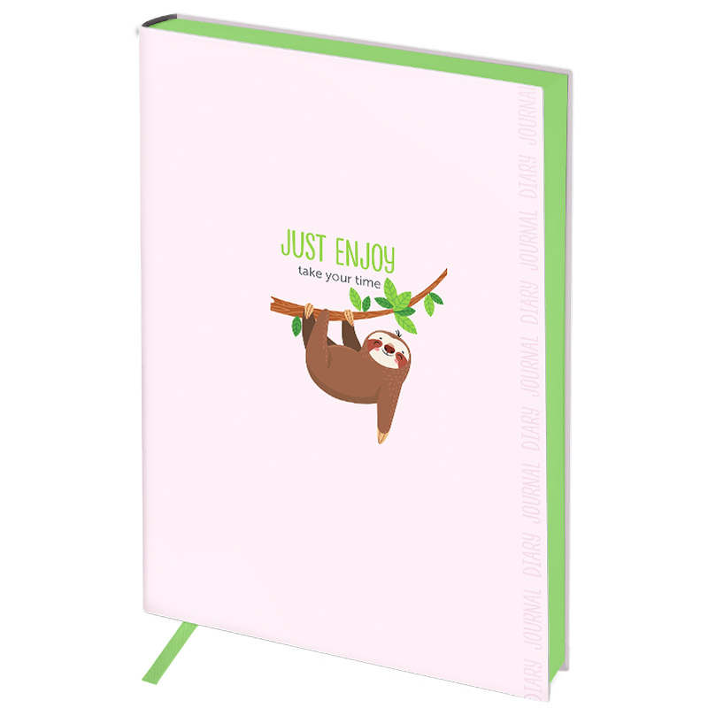 Ежедневник недатир. B6, 136л., кожзам, Greenwich Line "Vision. Just enjoy", тон.блок, цв.срез