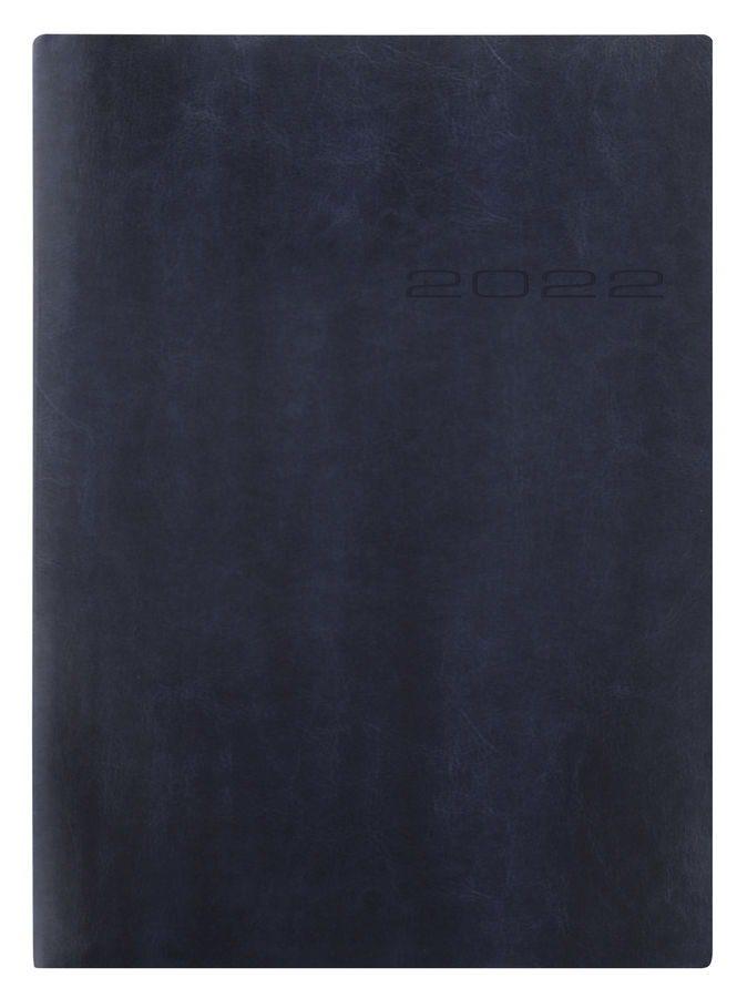 Ежедневник Letts Lecassa 2022 A5, искусст. кожа, кремовые страницы, мягкая обложка, синий