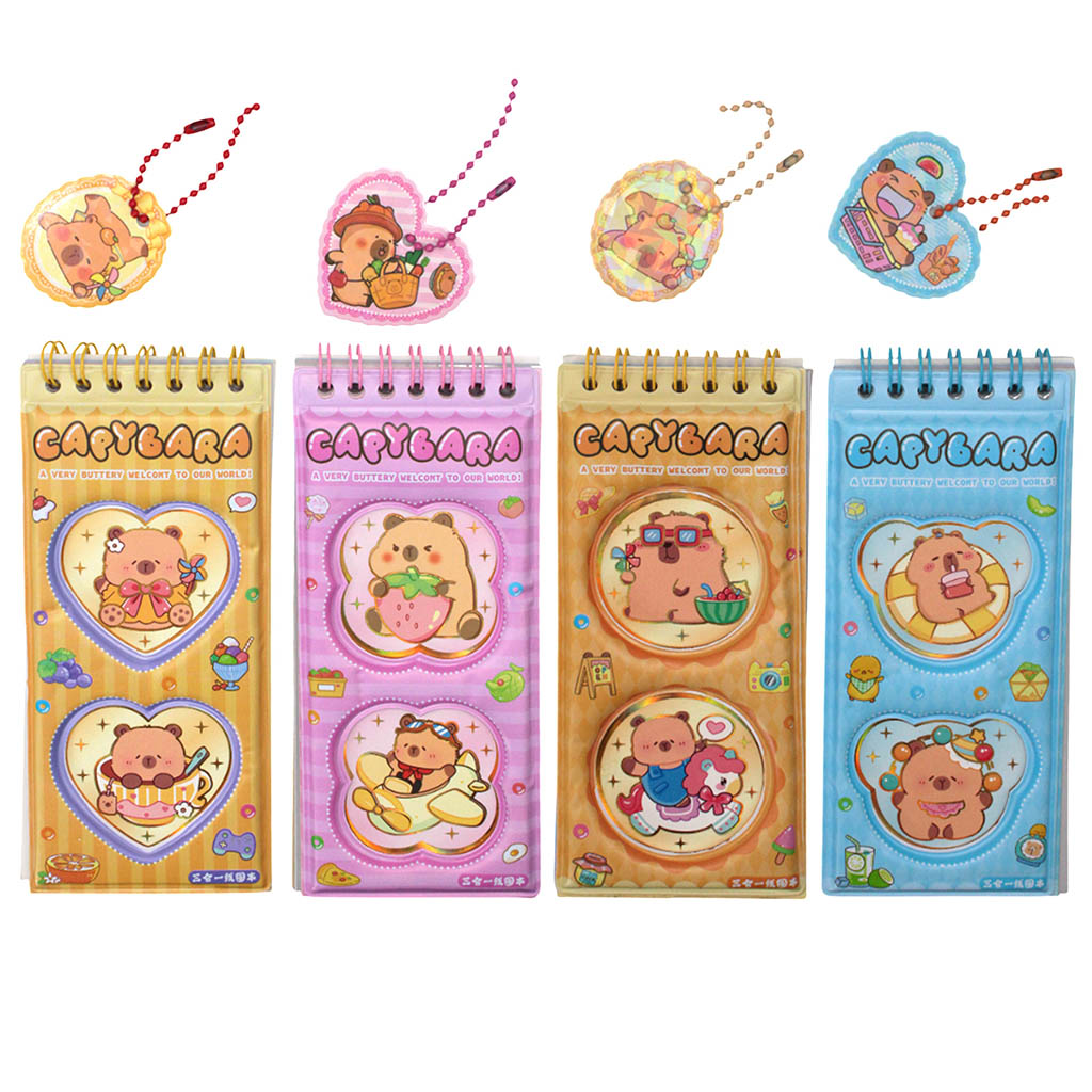 Блокнот 165х70м 42л. на гребне CENTRUM "Капибара", 8 листов с наклейками