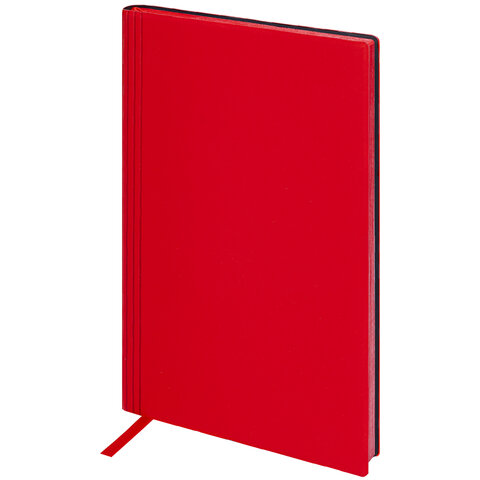 Блокнот А5 138x213 мм, BRAUBERG "Personal", под кожу, 80 листов, клетка, красный, 116609