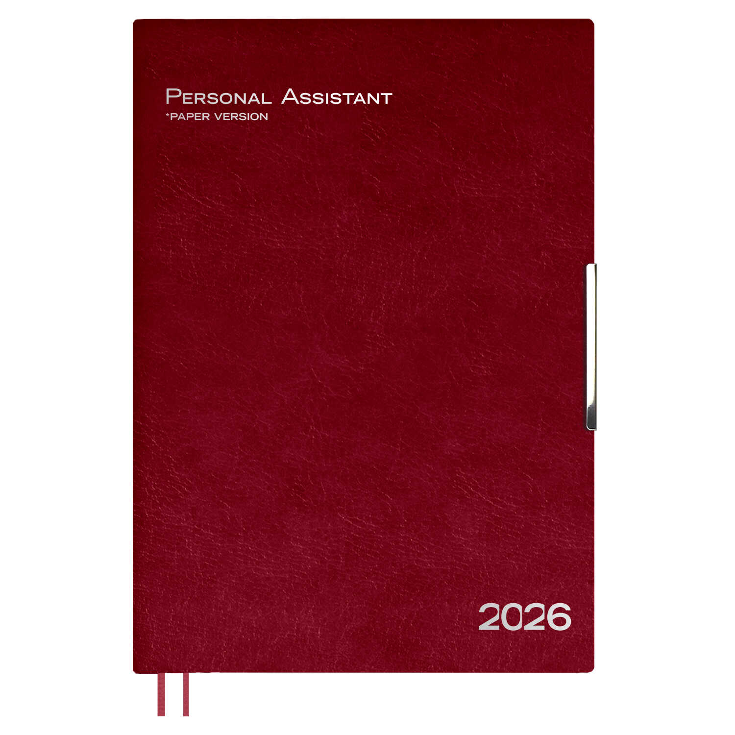 Ежедневник датированный 2026, А4 120 л., Escalada #Персональный Ассистент Бордовый