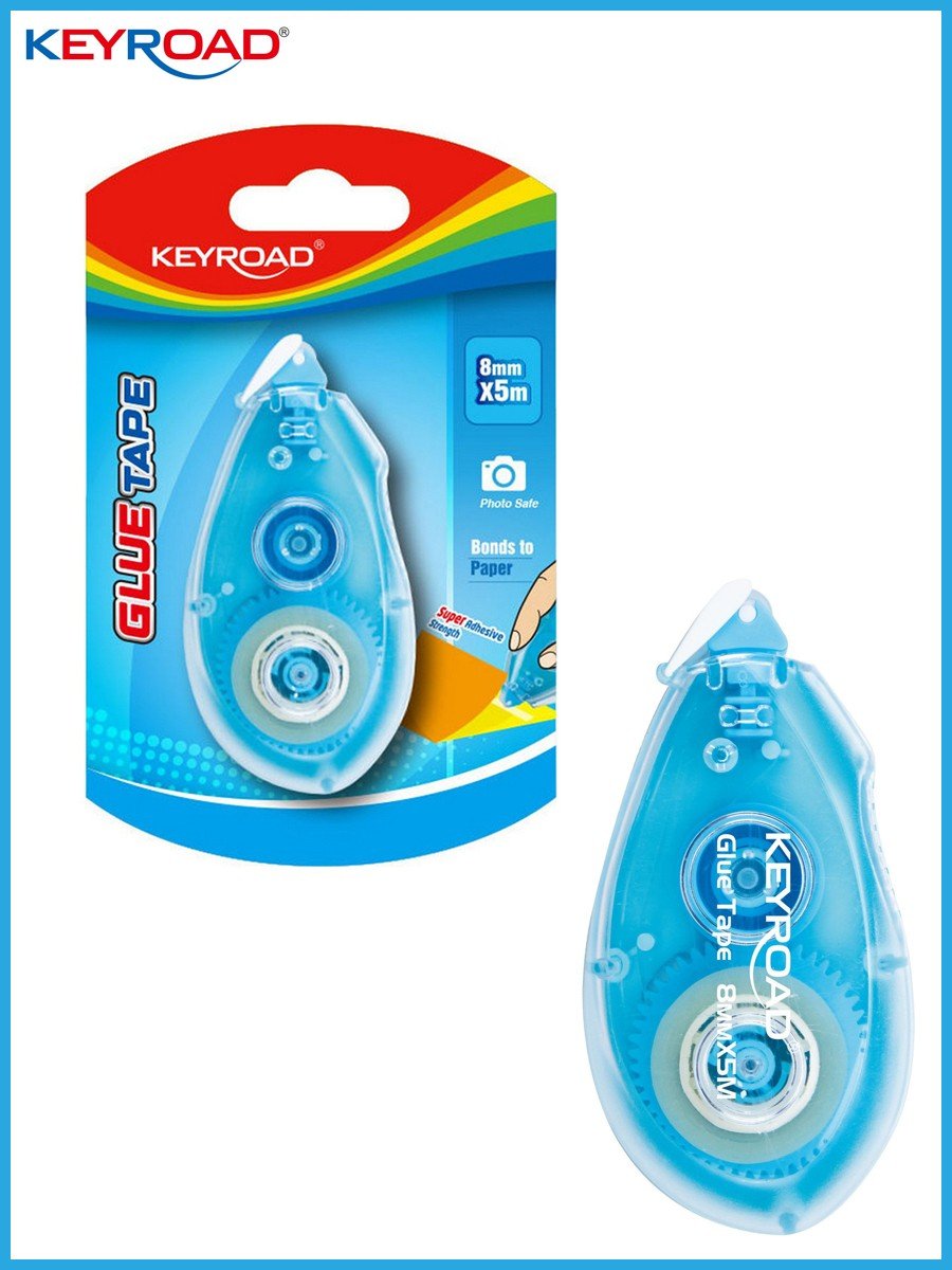 Клей-лента 8мм*5м, KEYROAD, европодвес