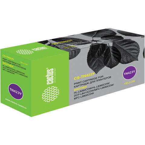 Картридж лазерный CACTUS (CS-TN423Y) для Brother DCP L8410CDW/HL L8260CDW, желтый, ресурс 4000 стран