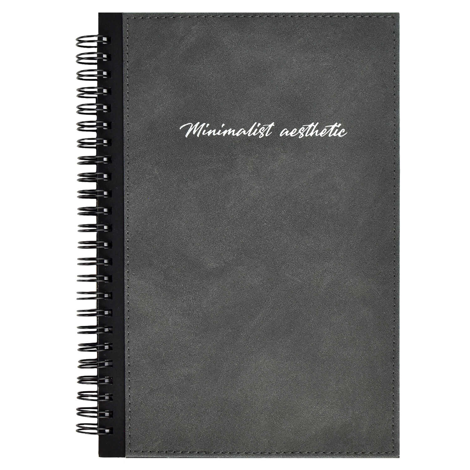 Записная книжка ESCALADA "Нубук" Серый,  А5 96 л., евроспираль