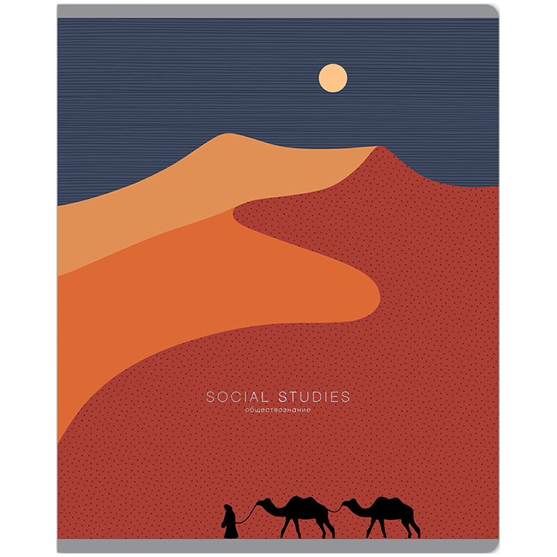 Тетрадь предметная 48л. Greenwich Line "Skyline" - Обществознание, "софт-тач" ламинация, тиснение фо