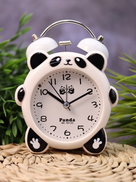 Часы-будильник "Panda", white
