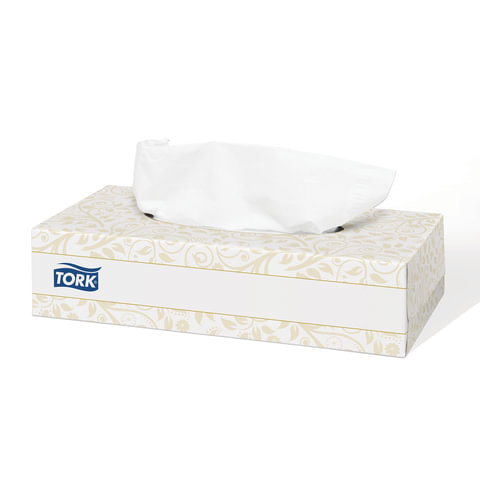 Салфетки косметические TORK (Система F1) Premium, 2-слойные, 100 шт., картонный бокс, белые