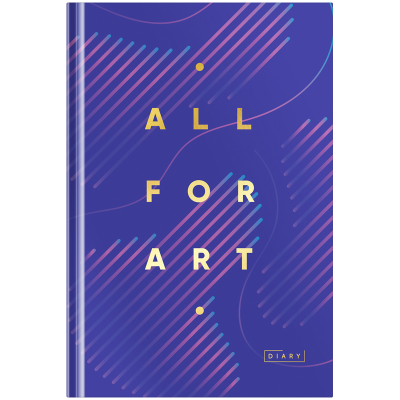 Ежедневник недатированный А5, 160л., 7БЦ OfficeSpace "Моноколор. All for art", матовая ламинация, ти