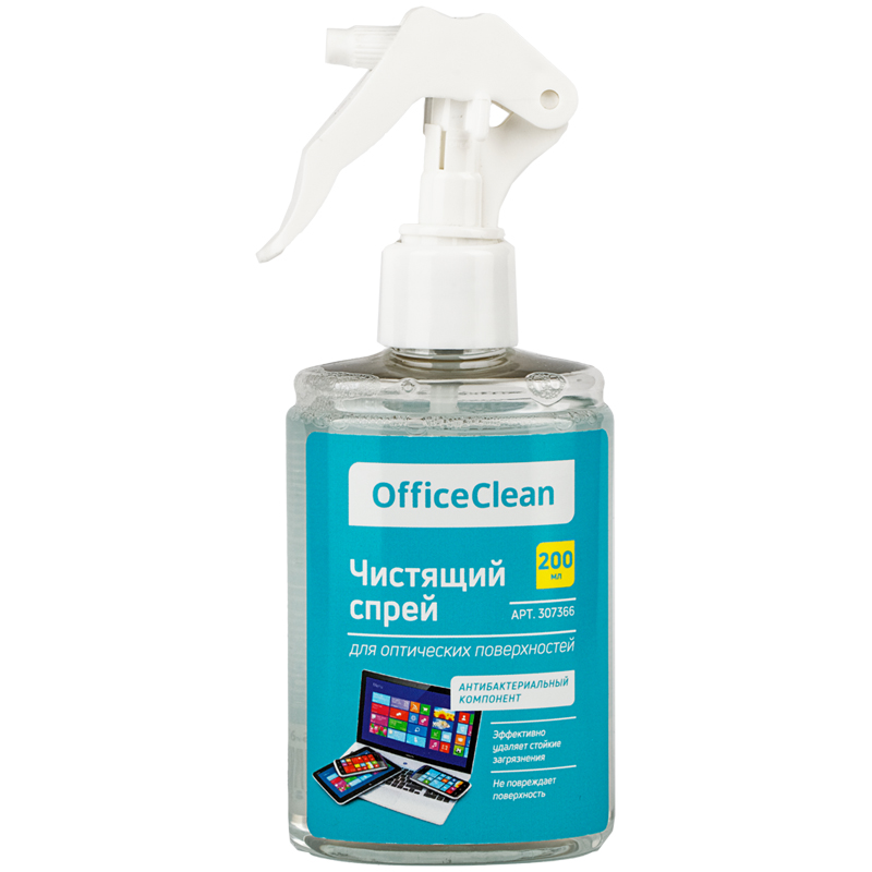 Спрей чистящий для оптических поверхностей OfficeClean, с мини триггером, 200мл