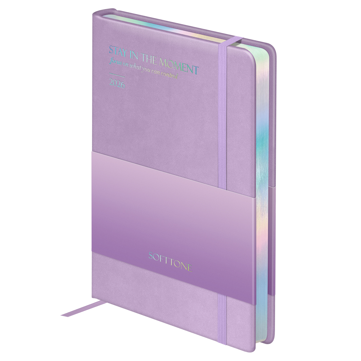 Ежедневник датированный 2026г., А5, 176л., твердый переплет, кожзам, Greenwich Line "Softone. lilac"