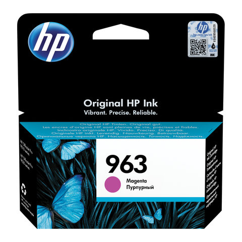 Картридж струйный HP (3JA24AE) для HP OfficeJet Pro 9010/9013/9020/9023, №963 пурпурный, ресурс 700 