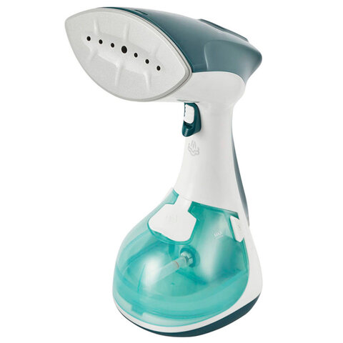 Отпариватель ручной POLARIS PGS 1570CA, 2000 Вт, пар 42 г/мин, резервуар 0,25 л, 3 режима, бело-зеле