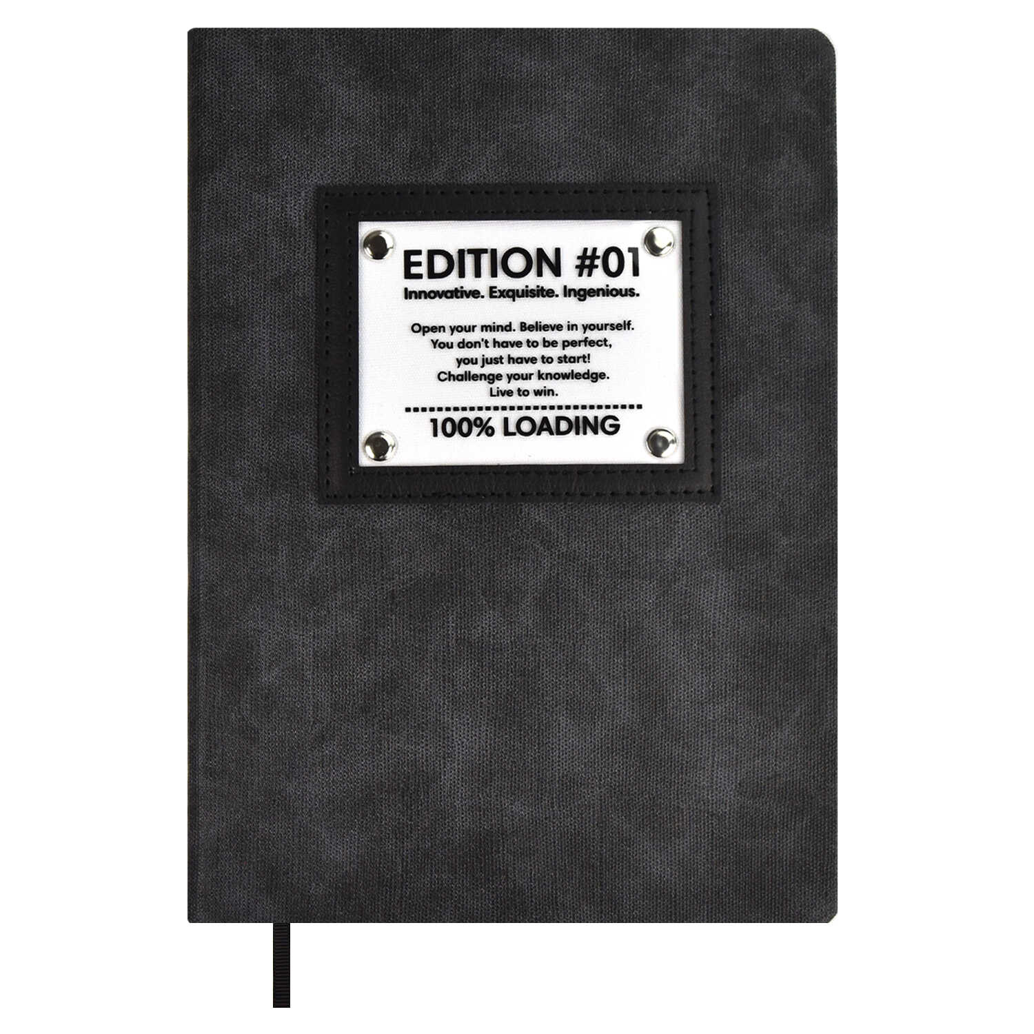 Записная книжка ESCALADA "Канвас экстра" Черный , А5+ 96 л., твёрдый переплёт