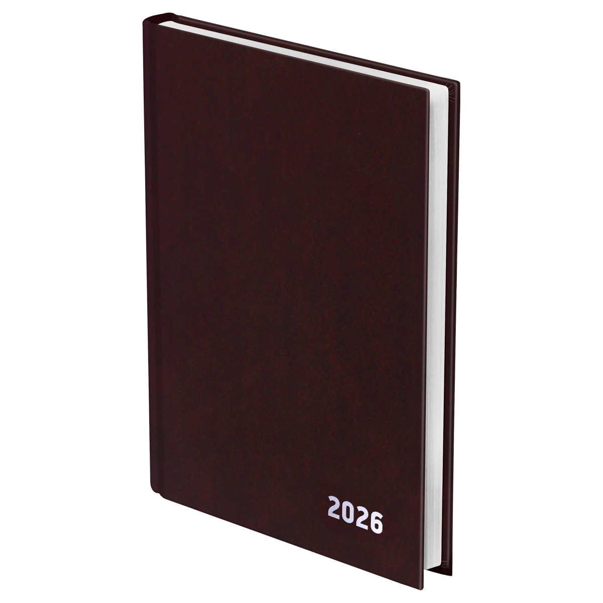 Ежедневник датированный 2026г., А5, 168л., бумвинил, BG, коричневый