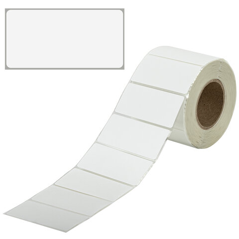 Этикетка ТермоТоп (58х30 мм), 900 этикеток в ролике, прозрачная подложка, светостойкость до 12 месяц