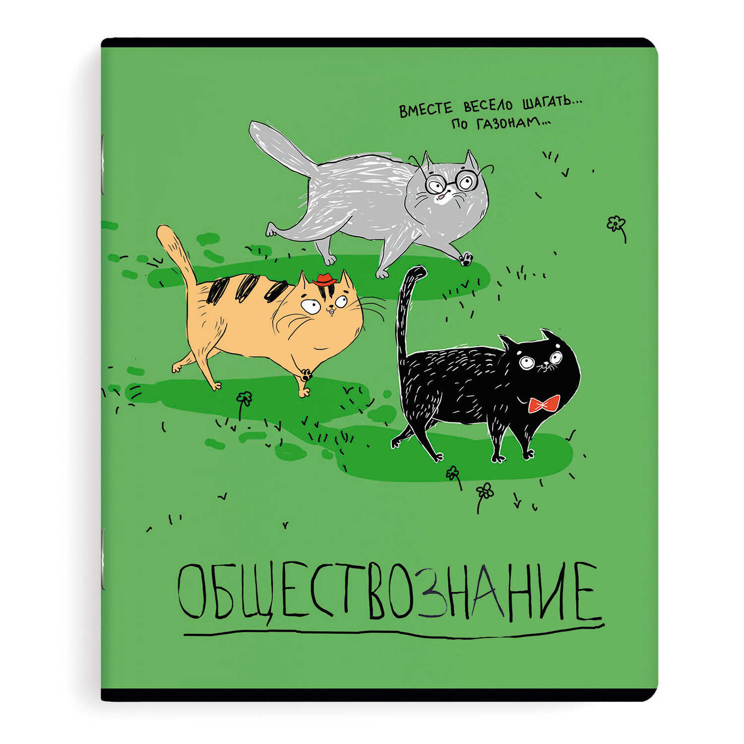 Тетрадь предметная арт. 60472 "ЛЮБОЗНАТЕЛЬНЫЕ КОТЫ" ОБЩЕСТВОЗНАНИЕ /48 л.