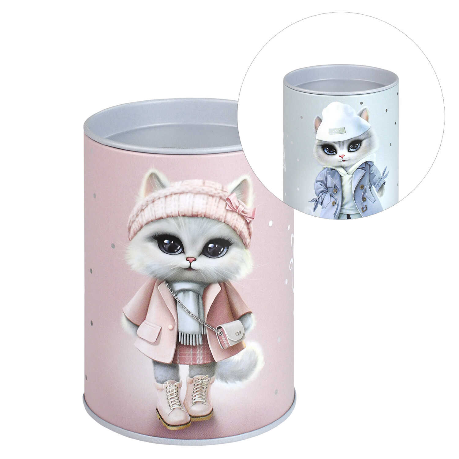 Копилка-подставка для канцелярских принадлежностей Феникс+ "ГОРОДСКИЕ КОШЕЧКИ"