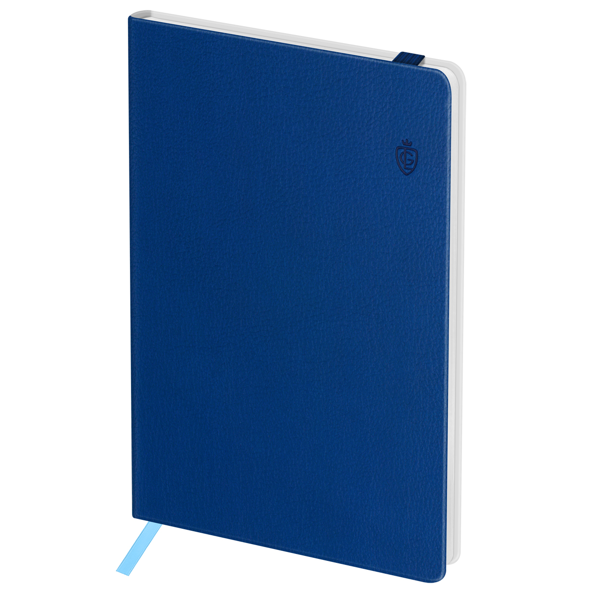 Записная книжка А6 80л. ЛАЙТ, кожзам, Greenwich Line "Classic. Blue", с резинкой, фактурное тиснение