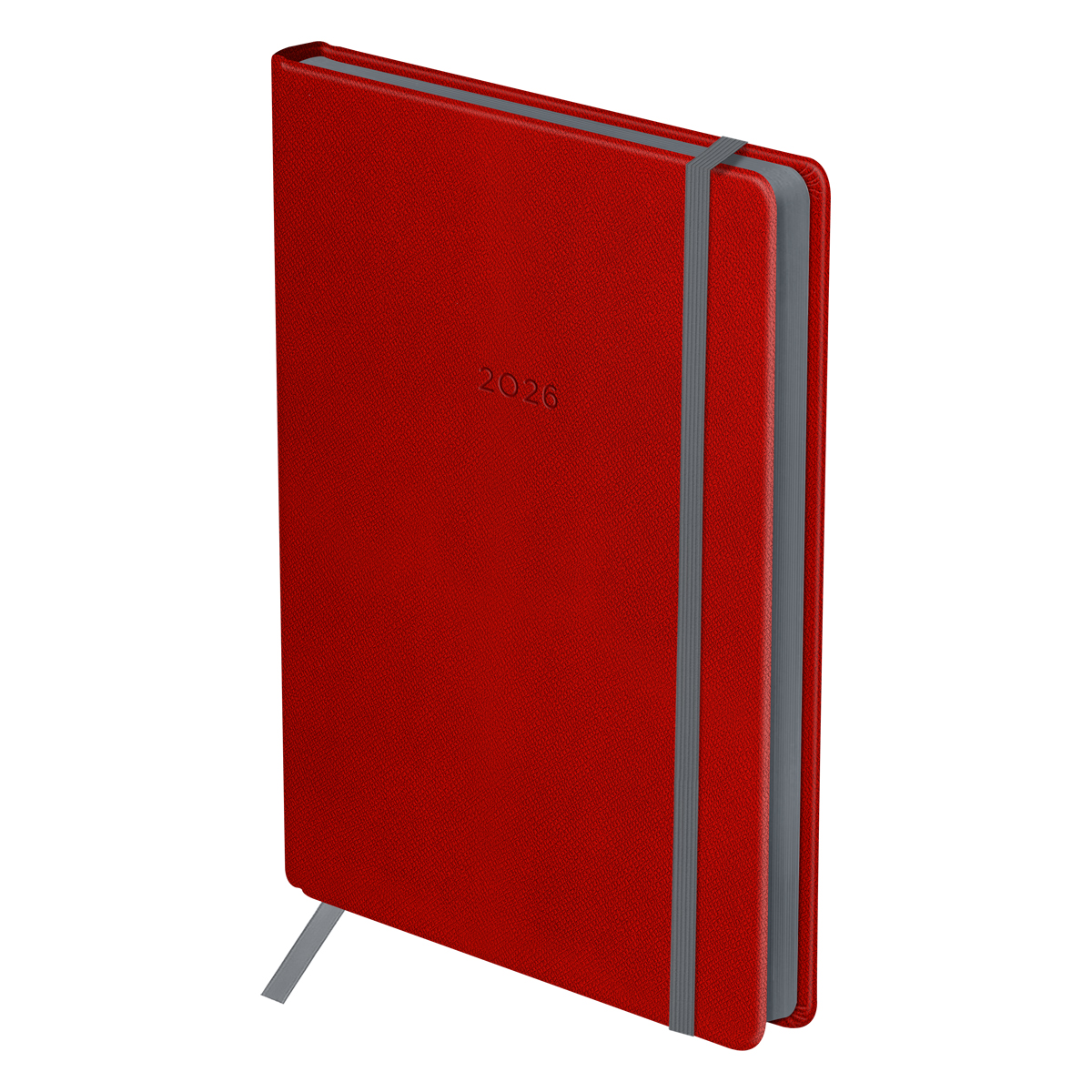 Ежедневник датированный 2026г., А5, 176л., твердый переплет, кожзам, BG "Contrast. Berry", красный,