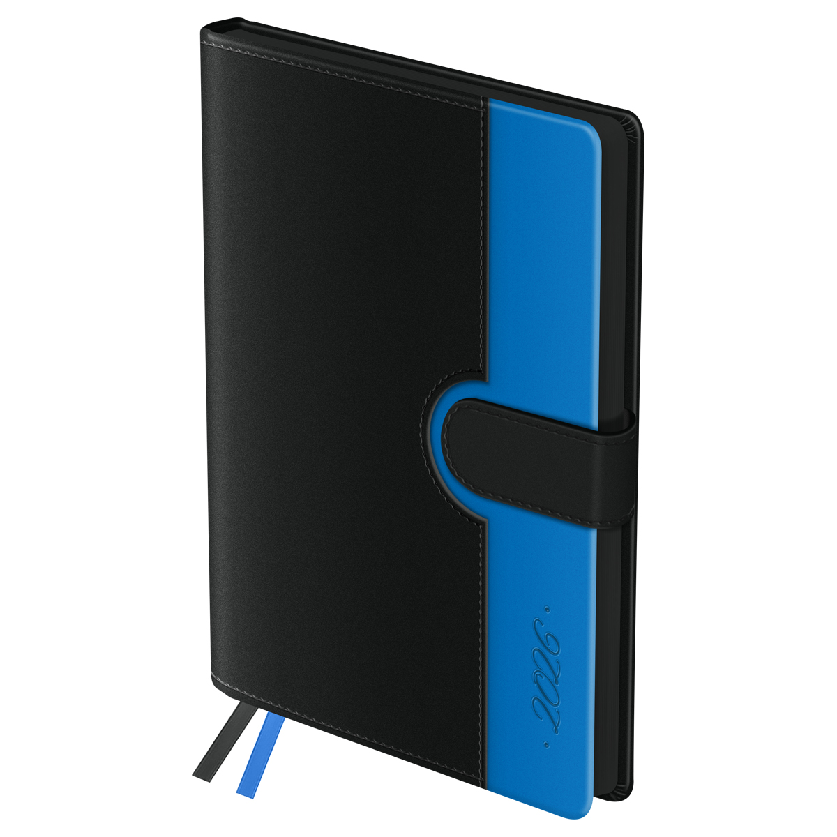 Ежедневник датированный 2026г., А5, 176л., твердый переплет, кожзам, BG "Glace. Blue", синий, цветно
