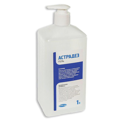 Антисептик кожный дезинфицирующий спиртосодержащий (60%) с дозатором 1 л АСТРАДЕЗ ГЕЛЬ