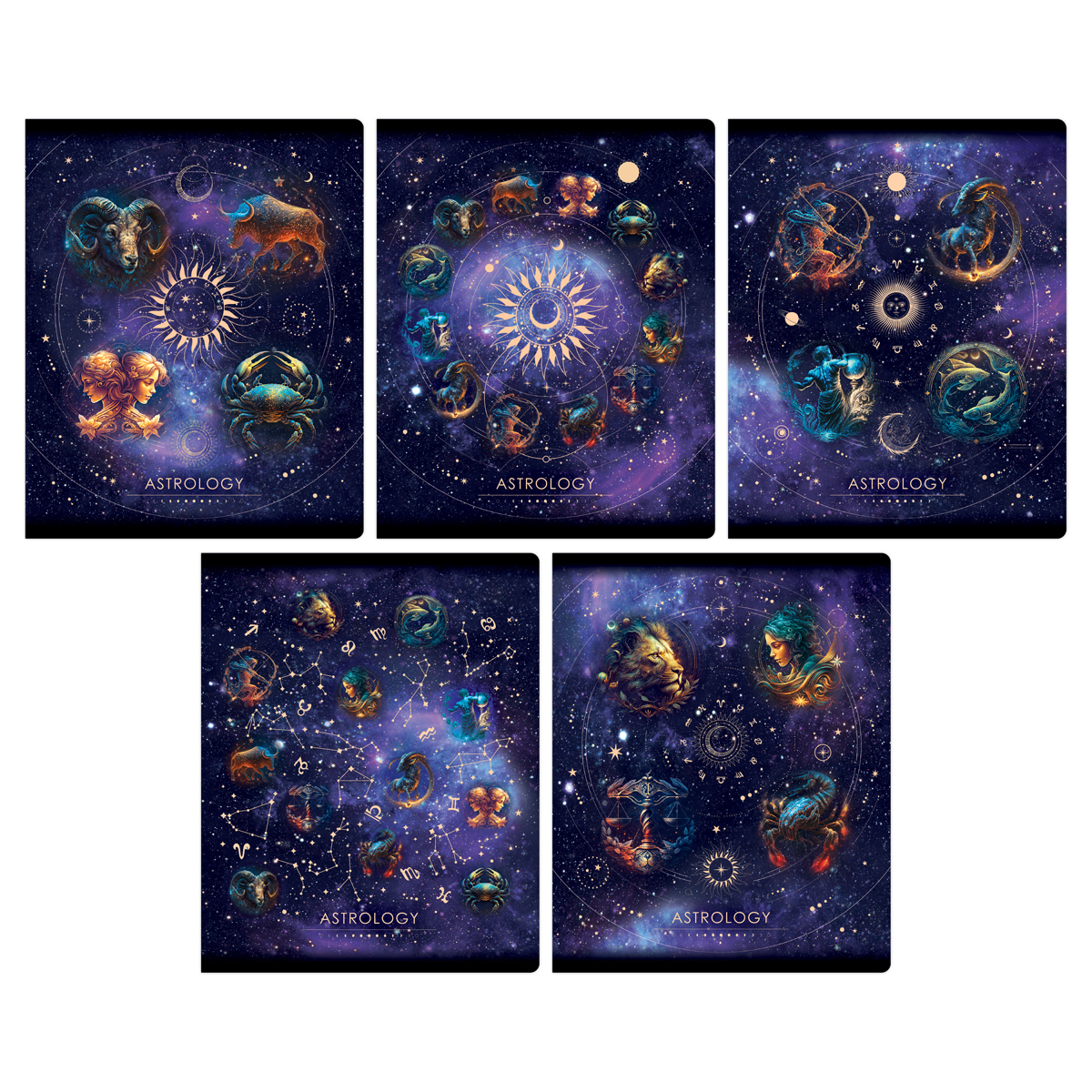 Тетрадь 96л., А5, клетка BG "Гороскоп"