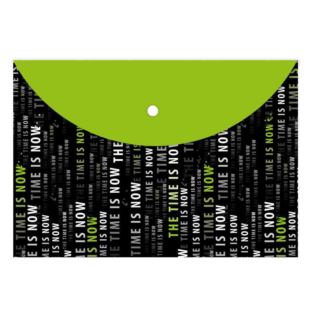 Папка-конверт на кнопке A4 Феникс+ "Время пришло", 180 мкм