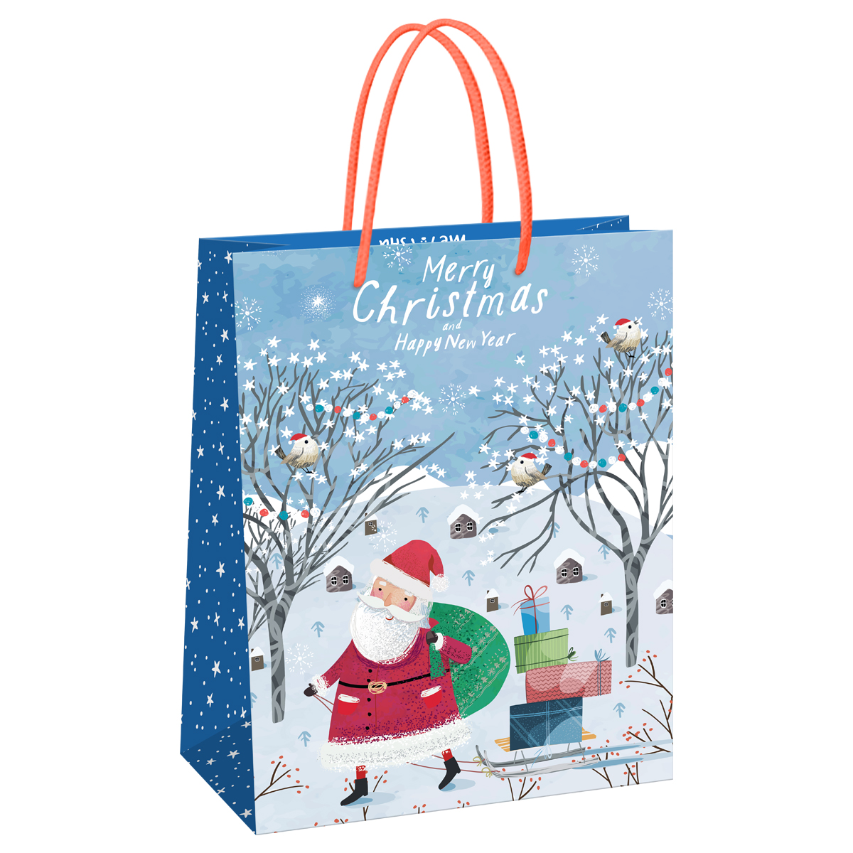 Пакет подарочный 26*32*12см MESHU "Christmas",  матовая ламинация