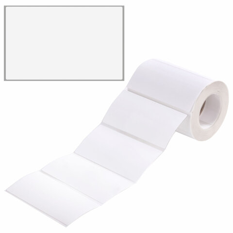 Этикетка ТермоЭко (100х50 мм), 500 этикеток в ролике, прозрачная подложка, светостойкость до 2 месяц