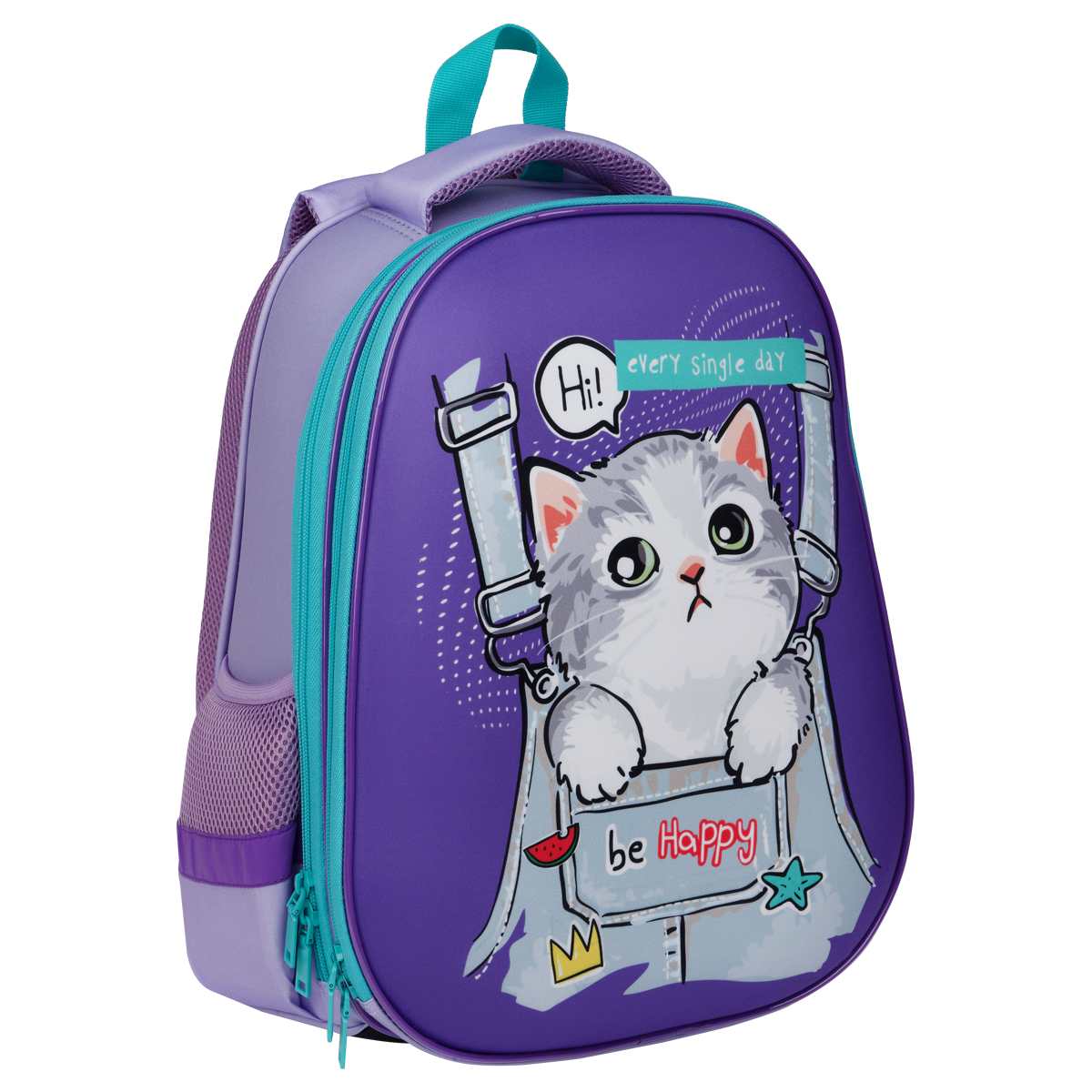 Ранец ArtSpace School Friend "Kitten" 39*30*18см, 2 отделения, 2 кармана, анатомическая спинка, пена