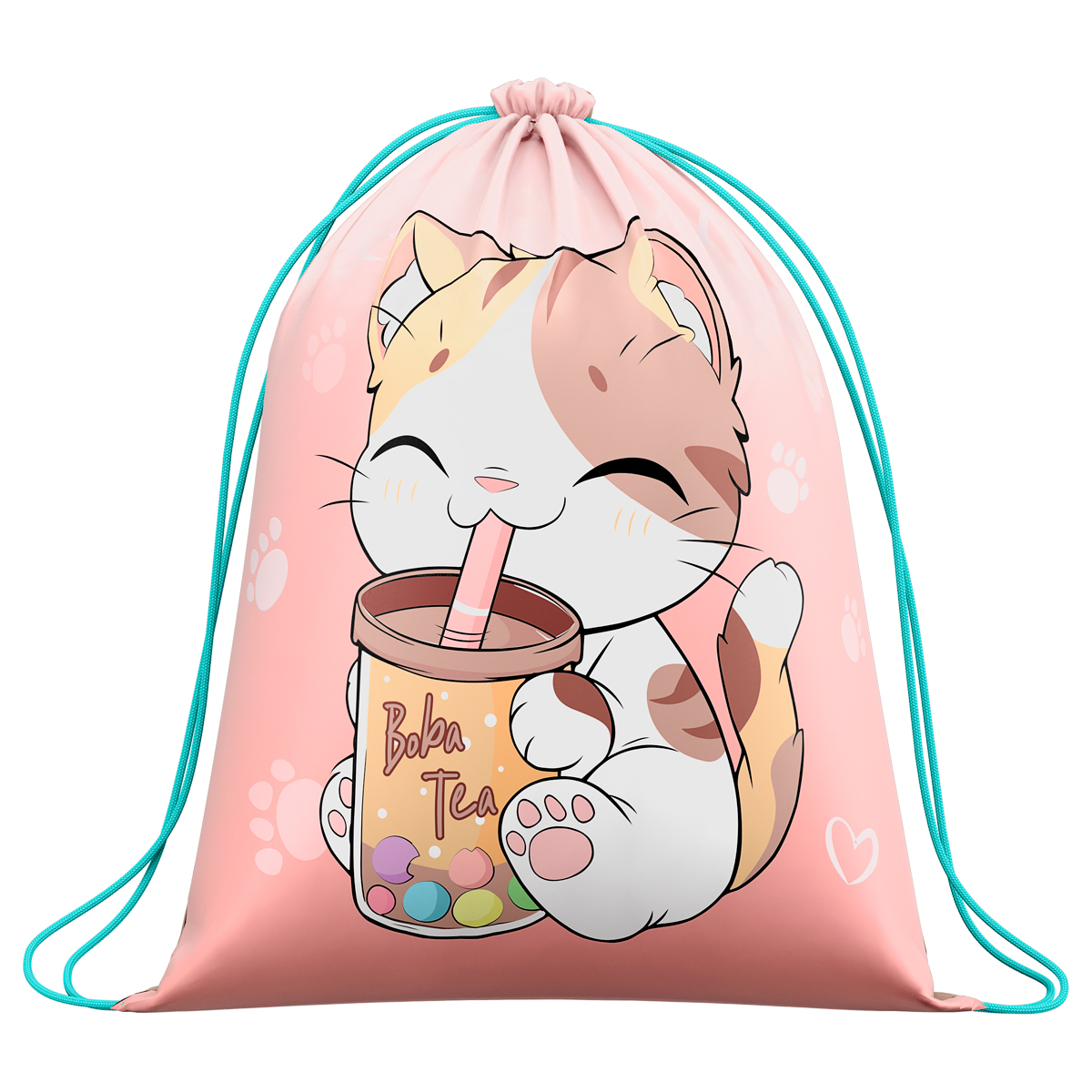 Мешок для обуви 1 отделение ArtSpace "The cat with the glass", увеличенный объем, 410*490мм