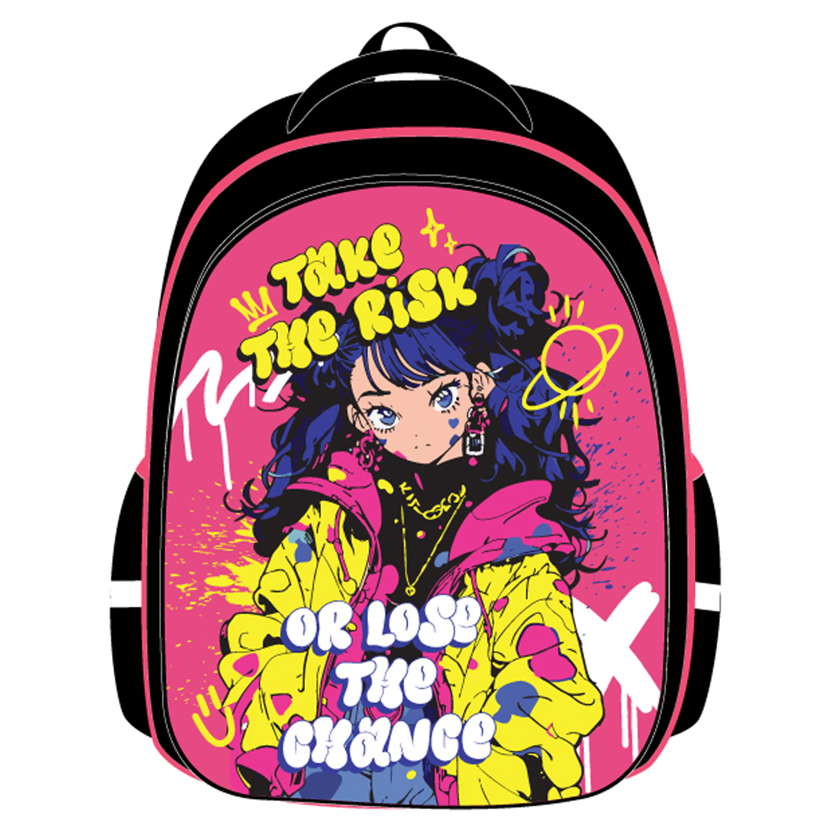 Ранец ArtSpace School Friend Light "Take the risk" 35*29*12см, 2 отделения, 2 кармана, анатомическая