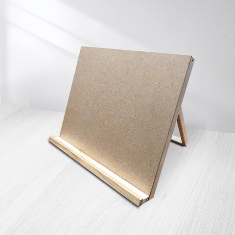 Мольберт-планшет настольный из липы А3, 38х45х36см, регулируемый угол наклона, BRAUBE