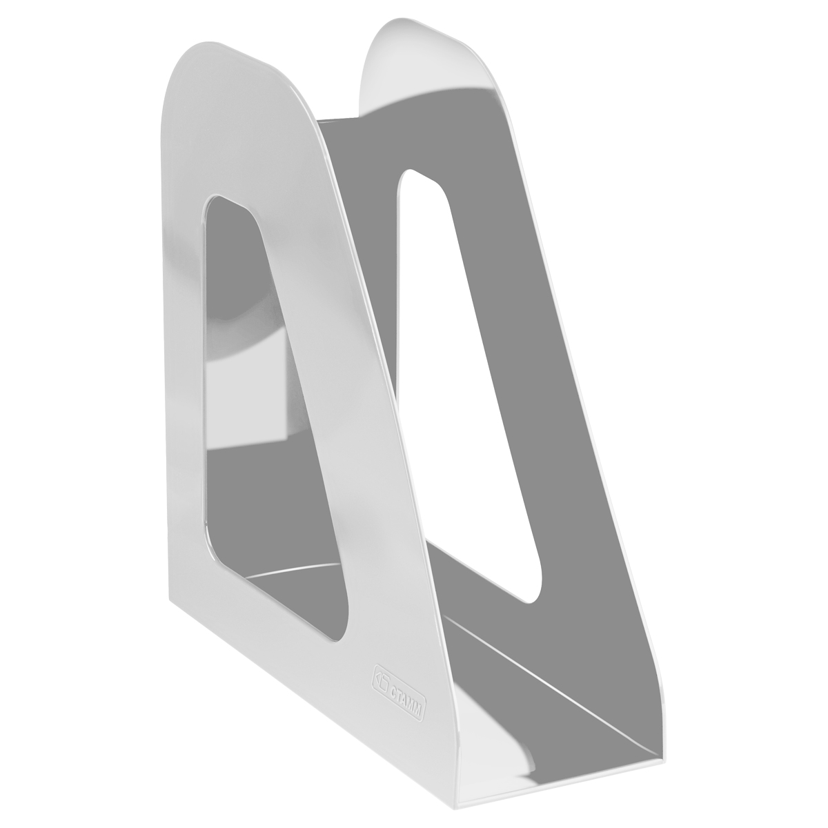 Лоток для бумаг вертикальный СТАММ "Фаворит", белый, ширина 90мм